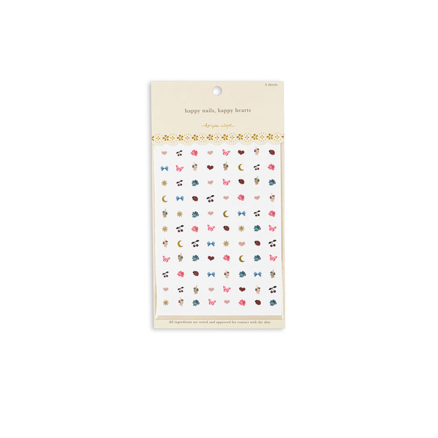 Konges Slojd - Nagelsticker für Kinder, bunte Nail Sticker, 12 Designs