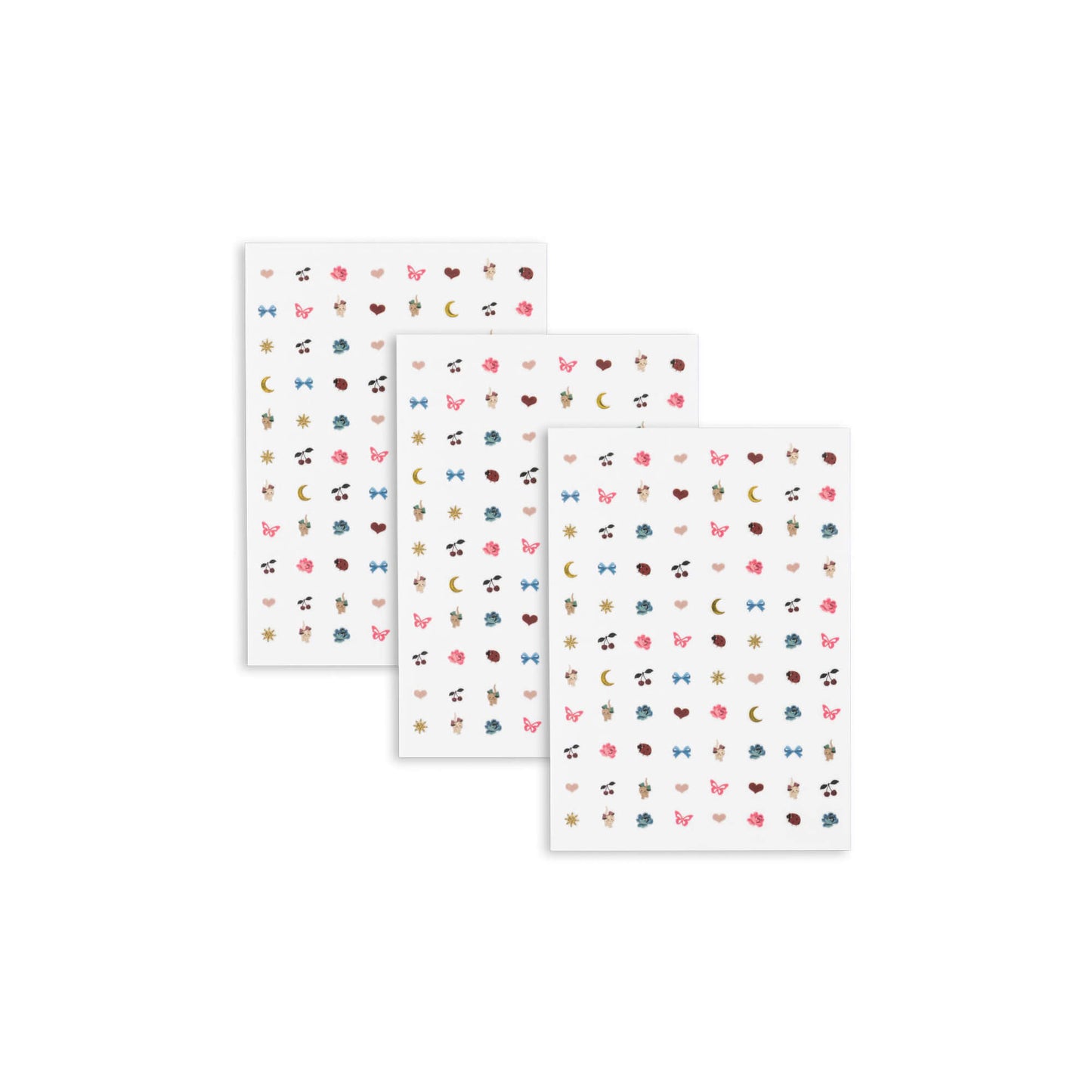 Konges Slojd - Nagelsticker für Kinder, bunte Nail Sticker, 12 Designs