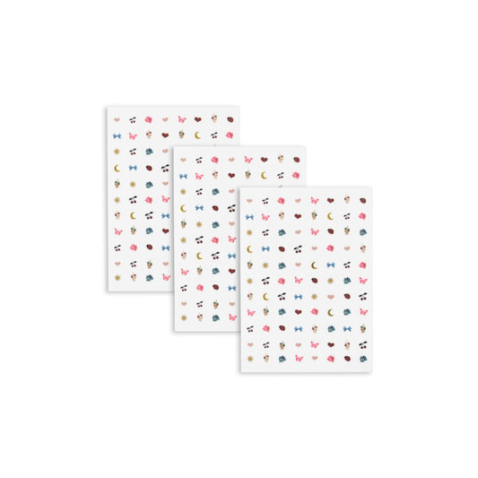 Konges Slojd - Nagelsticker für Kinder, bunte Nail Sticker, 12 Designs