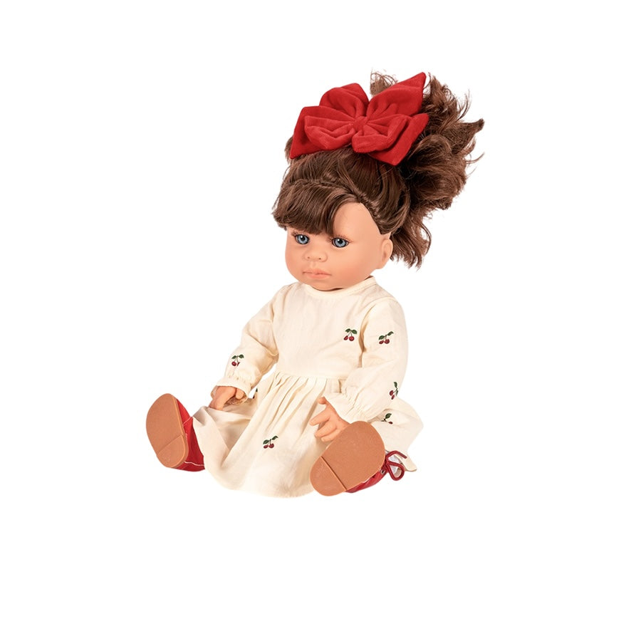 Konges Sløjd Puppe "Odette" – Kinderpuppe mit Kleid & Haaren, 42 cm