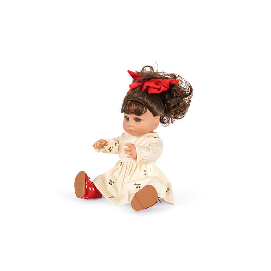 Konges Sløjd Puppe "Odette" – Kinderpuppe mit Kleid & Haaren, 42 cm