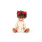 Konges Sløjd Puppe "Odette" – Kinderpuppe mit Kleid & Haaren, 42 cm