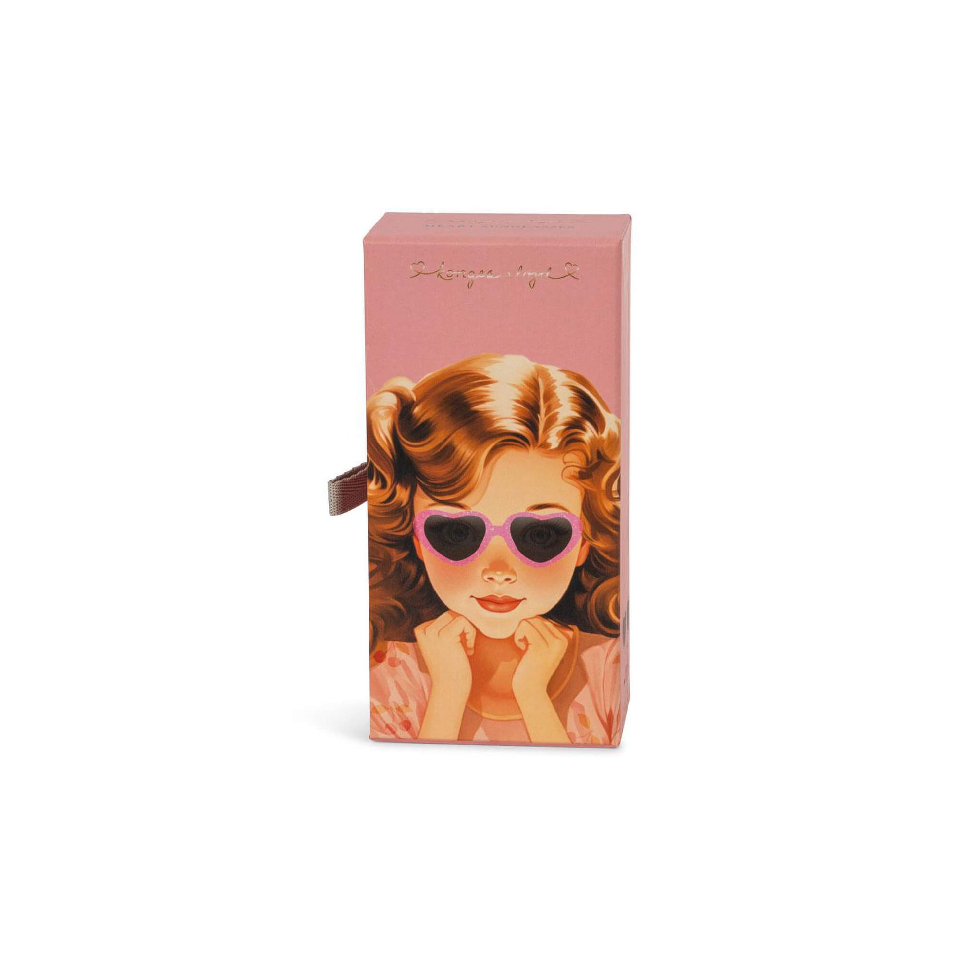 Konges Slojd – Kinder Junior Sonnenbrille „Cherry Glitter Heart“ UV400