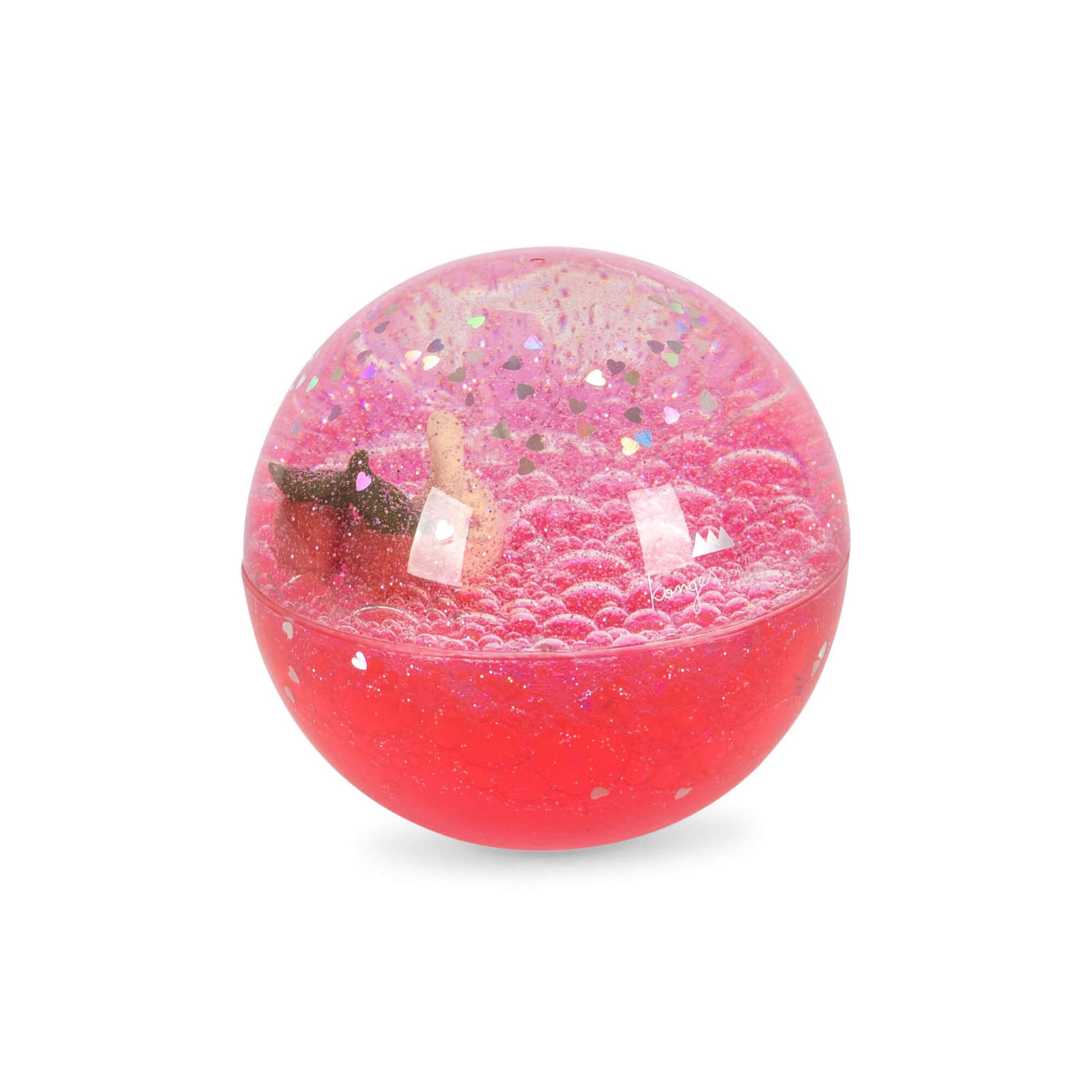 Konges Sløjd – Glitzer Wasserball "Cherry", Sensorik Ball ab 12 Monate