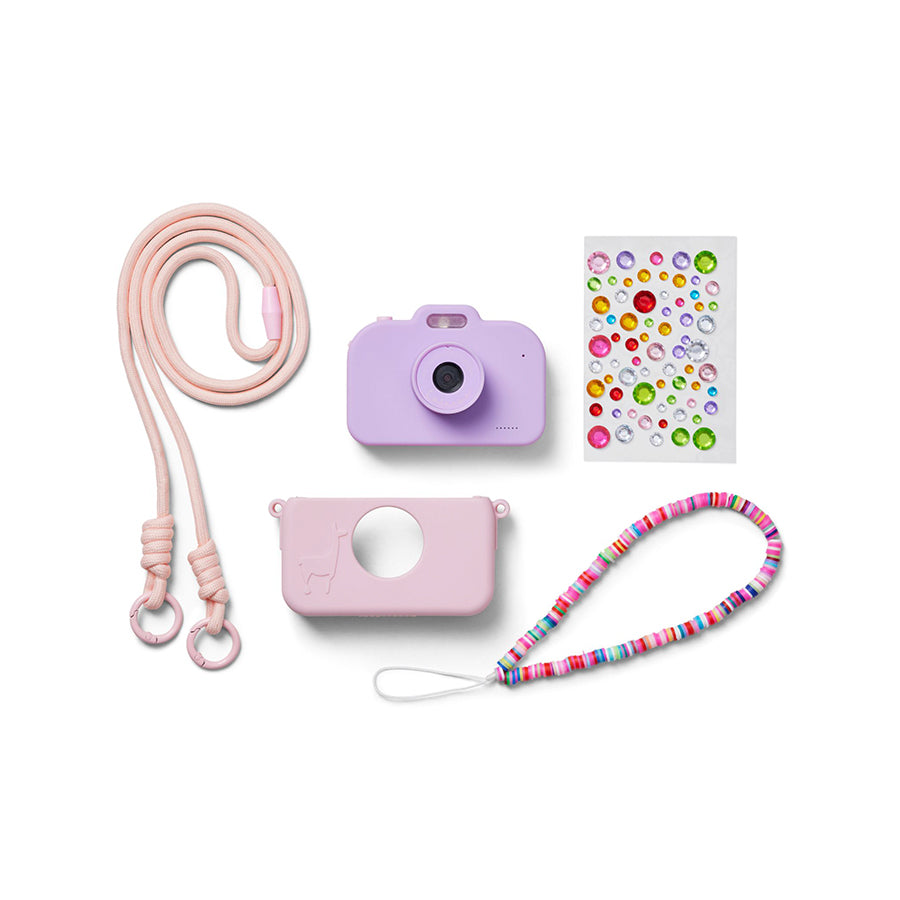 Lalarma – Digitale Kinderkamera Set "Rose" mit Silikonhülle & USB-C