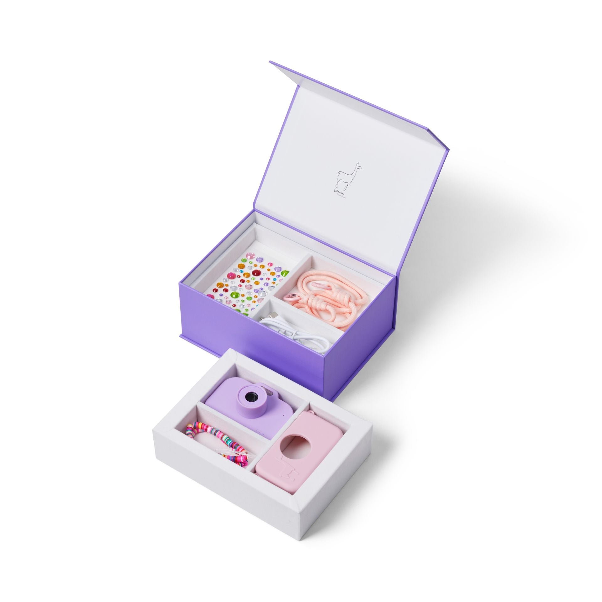 Lalarma – Digitale Kinderkamera Set "Rose" mit Silikonhülle & USB-C
