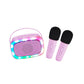 Lalarma – Kinder Karaoke Lautsprecher mit Licht & 2 Mikrofonen Purple