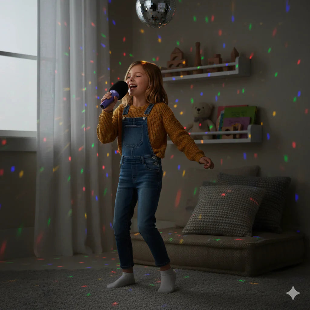 Lalarma – Bluetooth Kinder Mikrofon “Glitter Groove Purple”, Karaoke