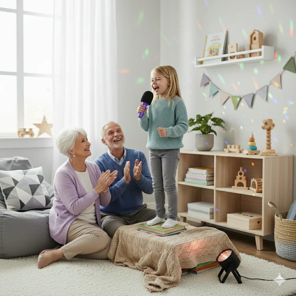 Lalarma – Bluetooth Kinder Mikrofon “Glitter Groove Purple”, Karaoke