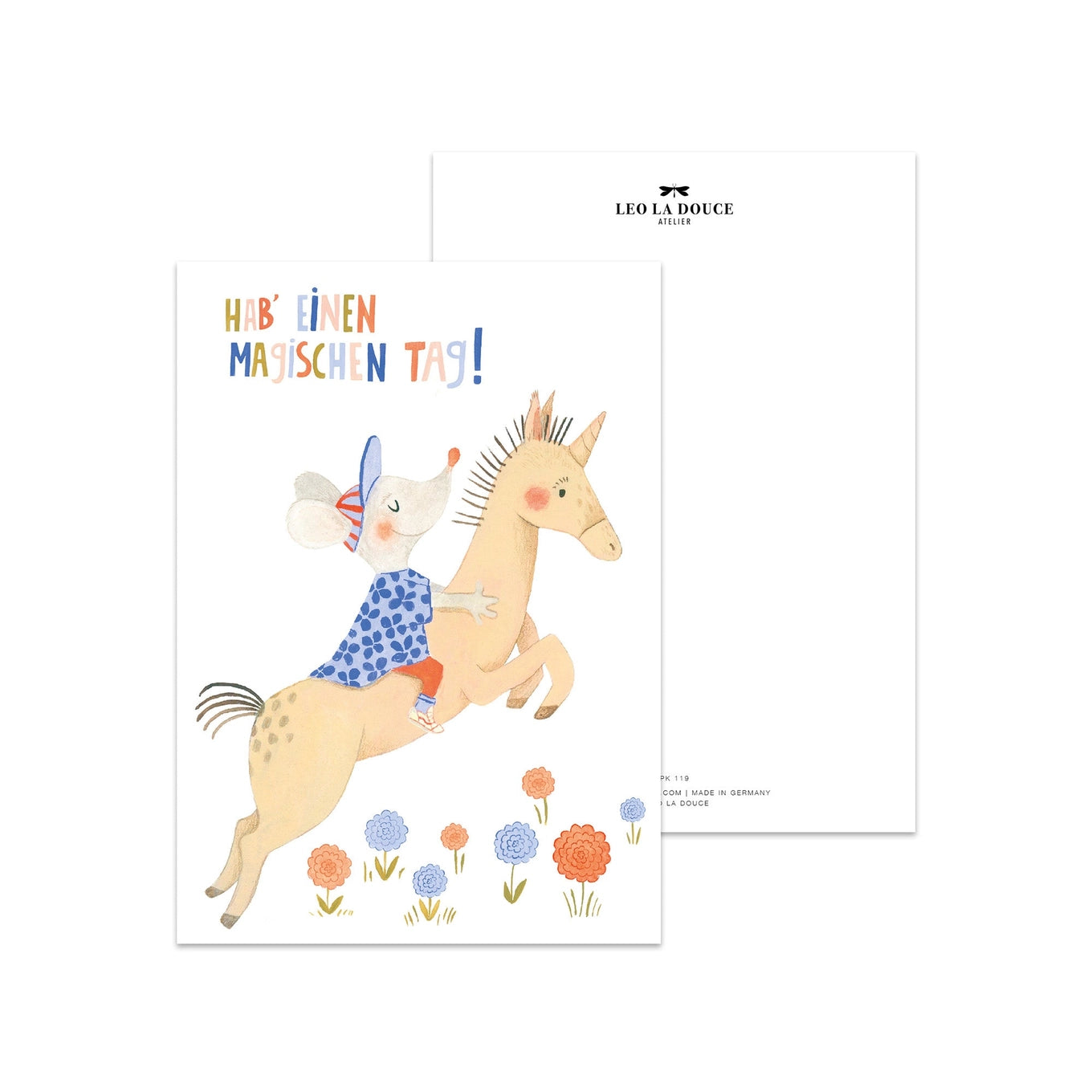Leo la Douce – Postkarte "Magisches Einhorn", nachhaltig & hochwertig