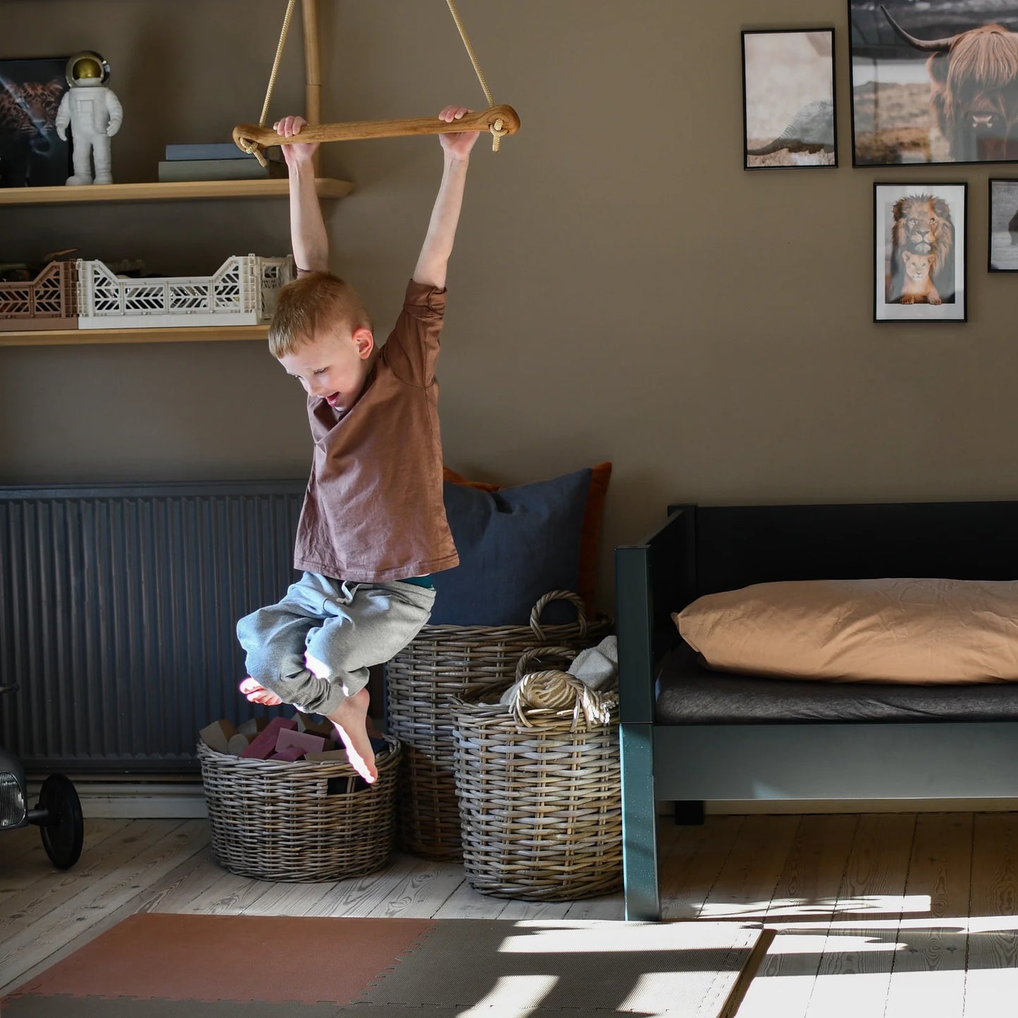 Lillagunga – Kinderschaukel „Bone Oak White“, Schaukel aus Holz