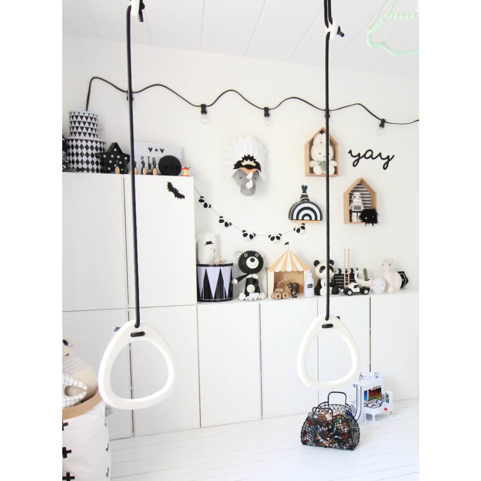 Lillagunga - Turnringe "Rings Birch" Weiss/Schwarz Ab 3 Jahren