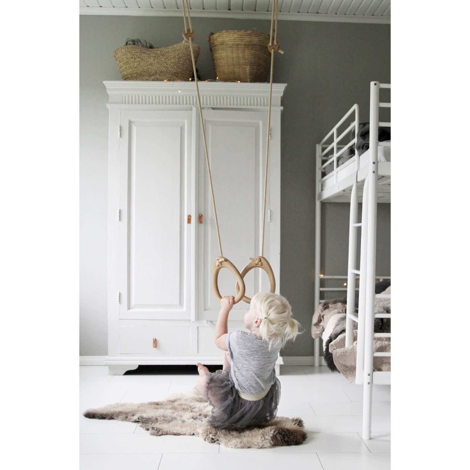 Lillagunga - Turnringe "Rings Oak" Eiche/Beige Ab 3 Jahren