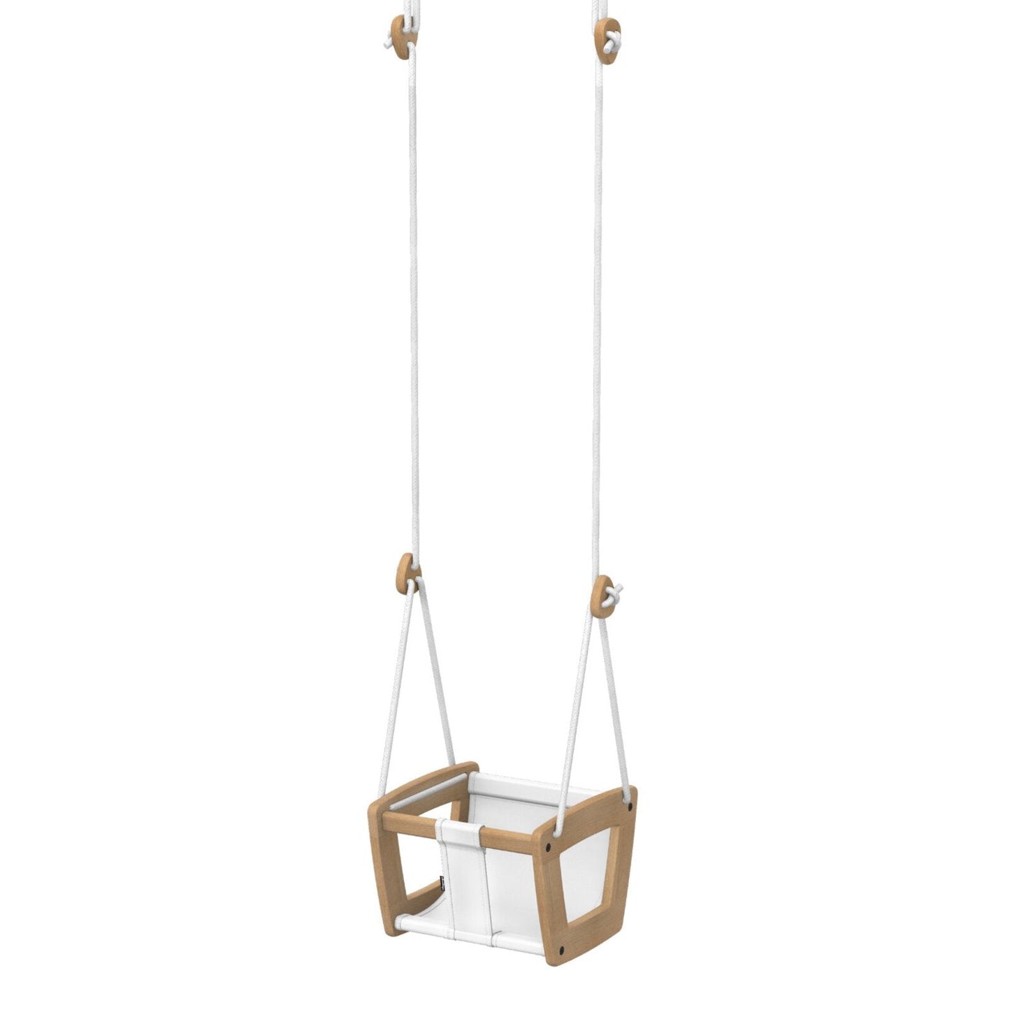 Lillagunga - Babyschaukel "Toddler Oak" Eiche/weiss Ab 3 Monaten