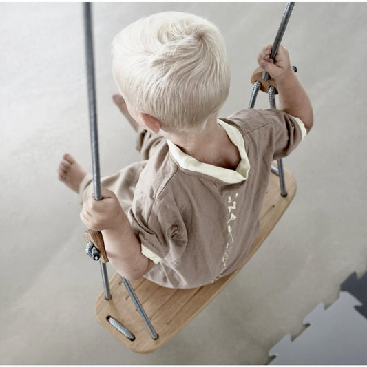 Lillagunga - Schaukel "Classic Oak" Eiche/Grau Ab 3 Jahren