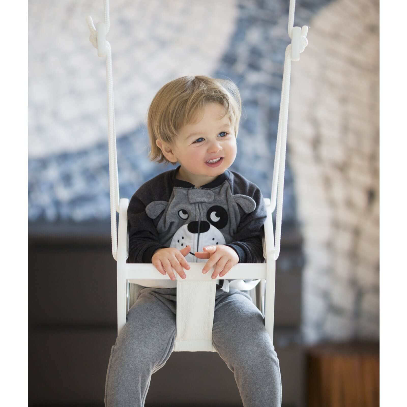 Lillagunga - Babyschaukel "Toddler Birch" Birke Weiss Ab 3 Monaten