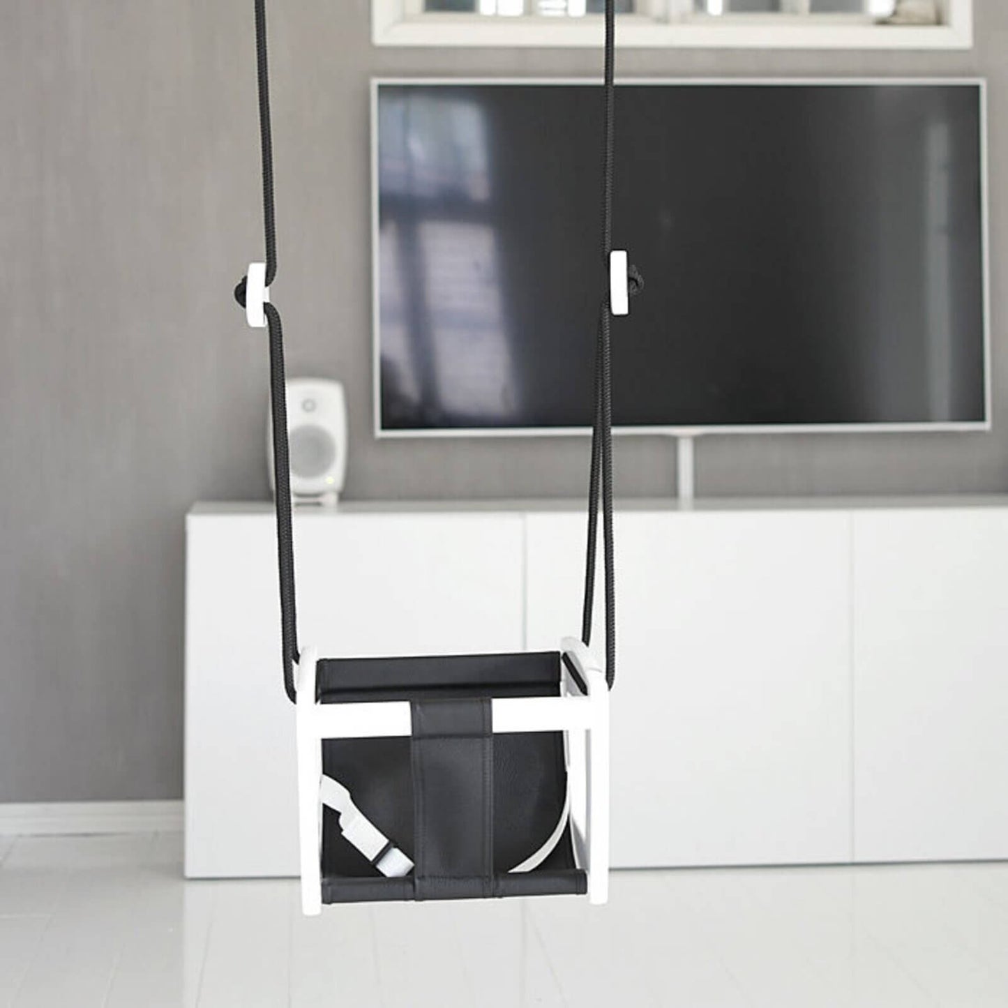 Lillagunga - Babyschaukel "Toddler Birch" Schwarz/Weiss Ab 3 Monaten