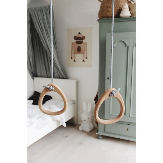 Lillagunga - Turnringe "Rings Oak" Eiche/Grau Ab 3 Jahren