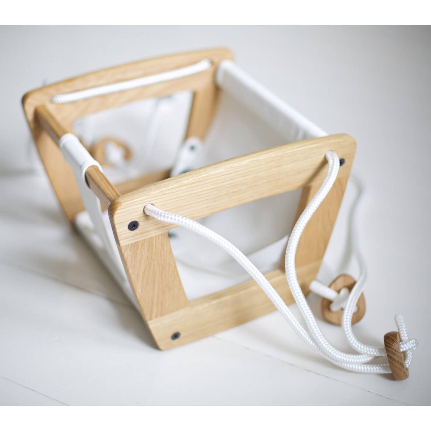 Lillagunga - Babyschaukel "Toddler Oak" Eiche/weiss Ab 3 Monaten