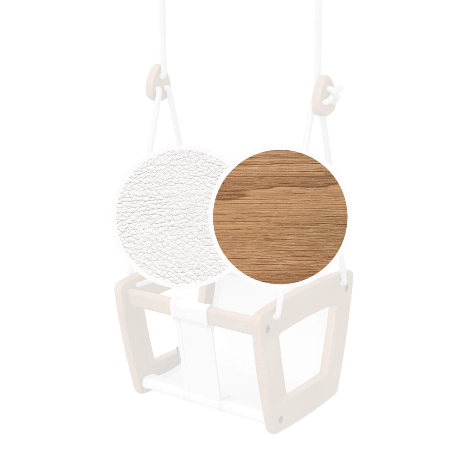 Lillagunga - Babyschaukel "Toddler Oak" Eiche/weiss Ab 3 Monaten