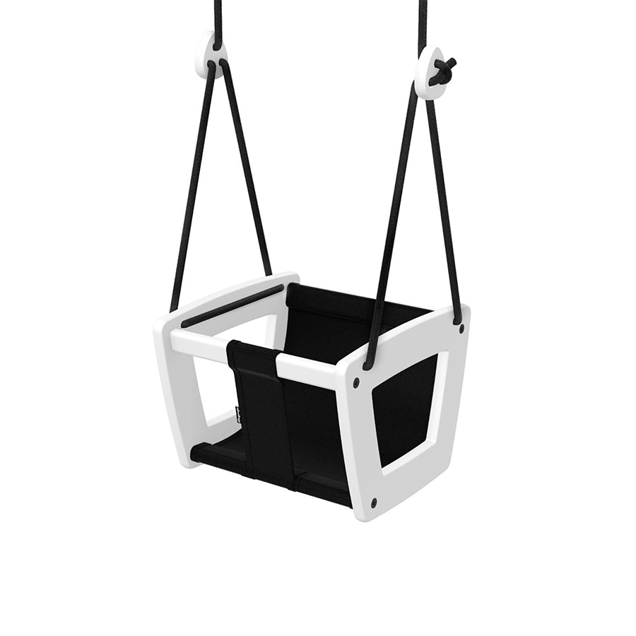 Lillagunga – Babyschaukel „Toddler Birch Black“, weiß Schaukel