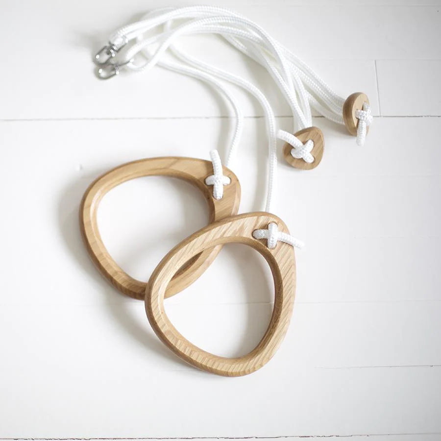 Lillagunga – Turnringe „Rings Oak White“, höhenverstellbare Holzringe