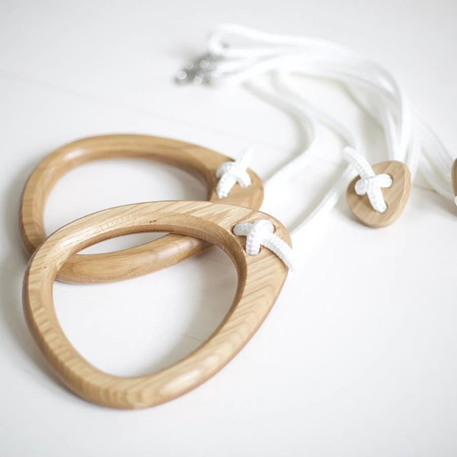 Lillagunga – Turnringe „Rings Oak White“, höhenverstellbare Holzringe