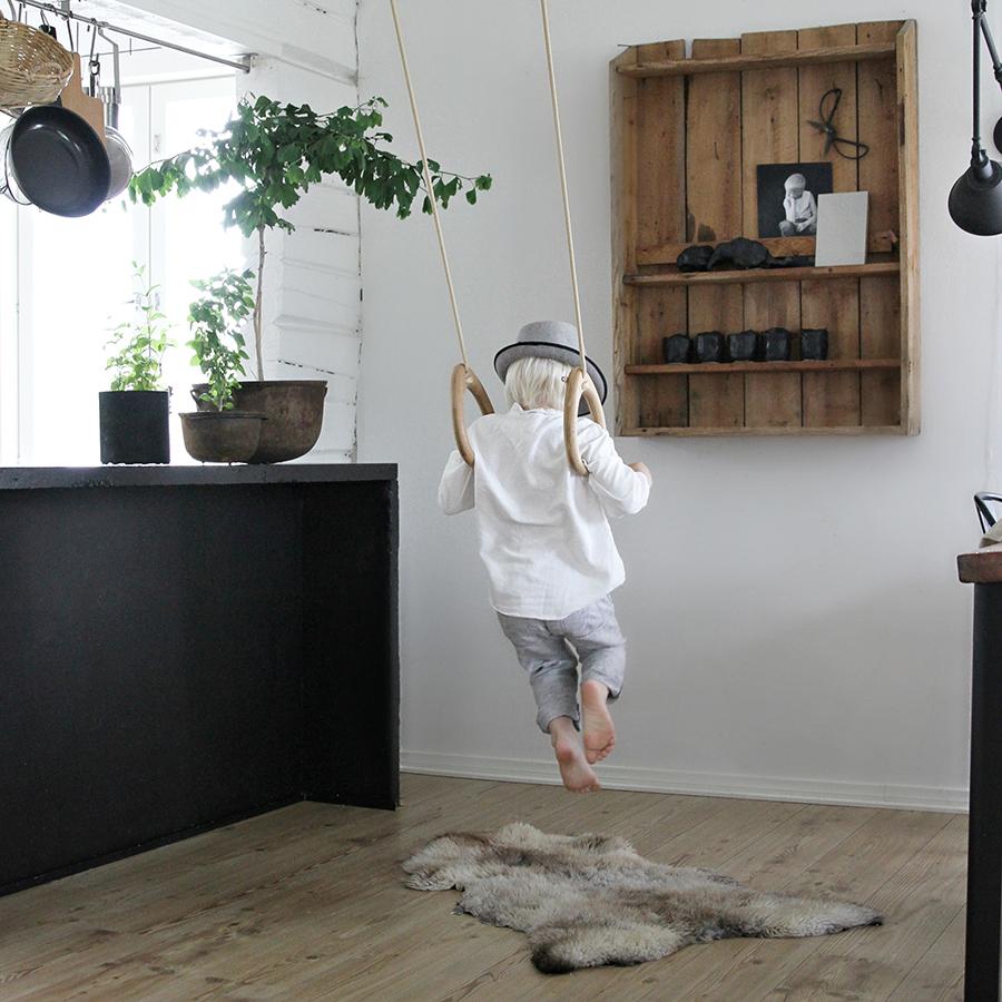 Lillagunga – Turnringe „Rings Oak White“, höhenverstellbare Holzringe