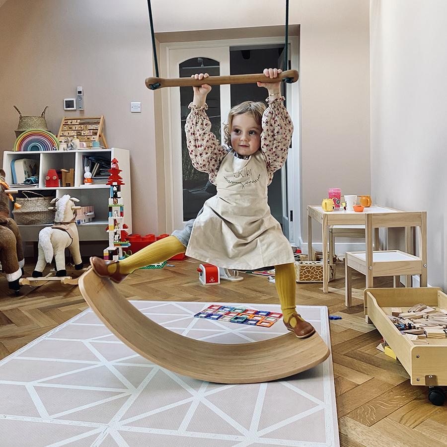 Lillagunga – Kinderschaukel „Bone Oak White“, Schaukel aus Holz