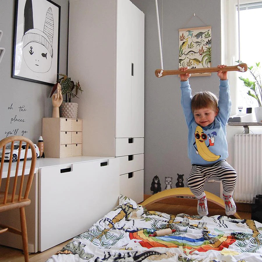 Lillagunga – Kinderschaukel „Bone Oak Beige“, Schaukel aus Holz