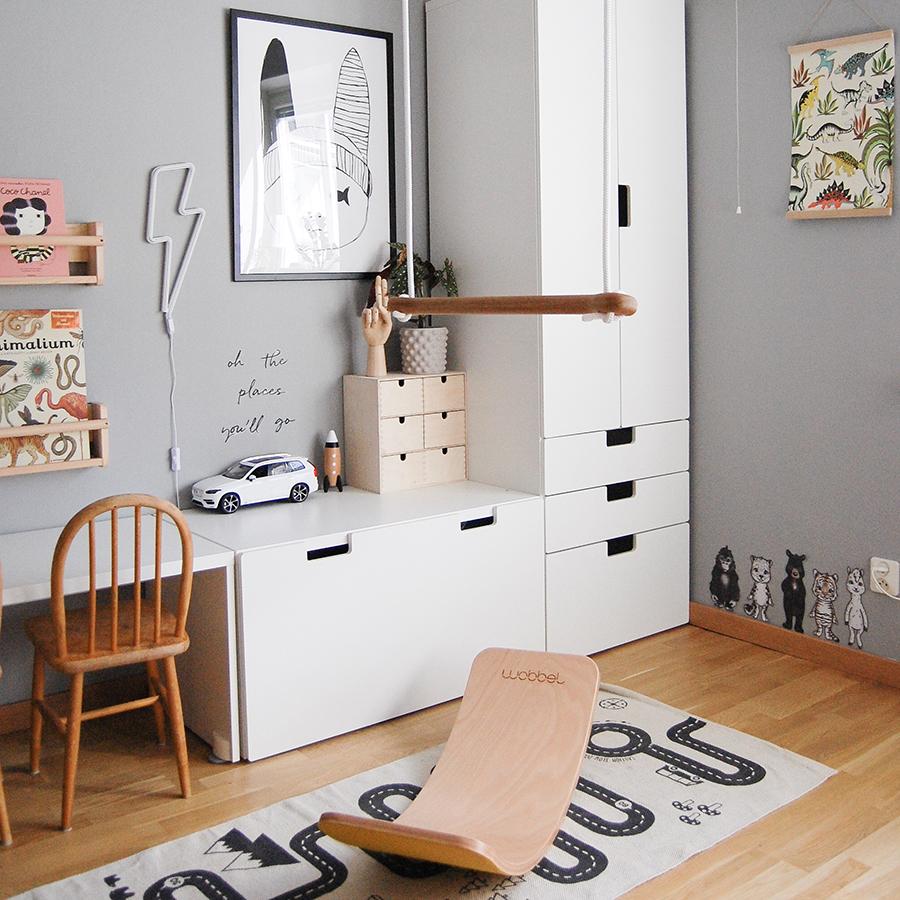 Lillagunga – Kinderschaukel „Bone Oak Black“, Schaukel aus Holz