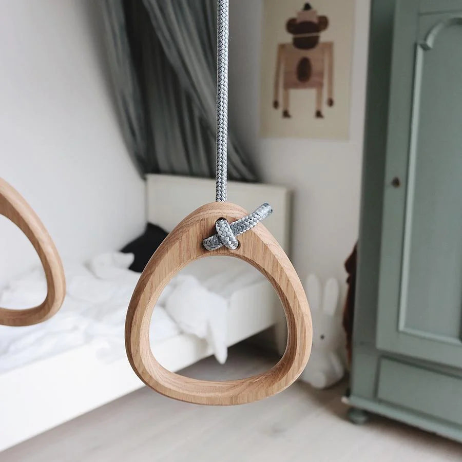 Lillagunga – Turnringe „Rings Oak Black“, höhenverstellbare Holzringe