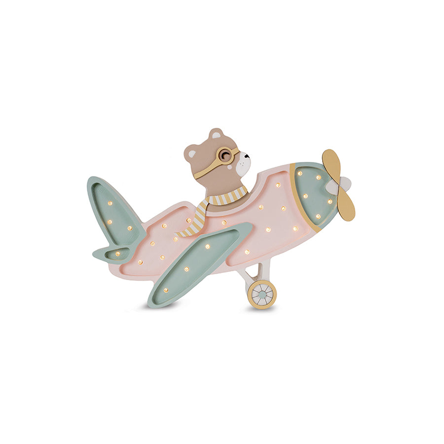 Little Lights - Kinderlampe "Vintage Aircraft Lamp - Candy Sweet Bear"