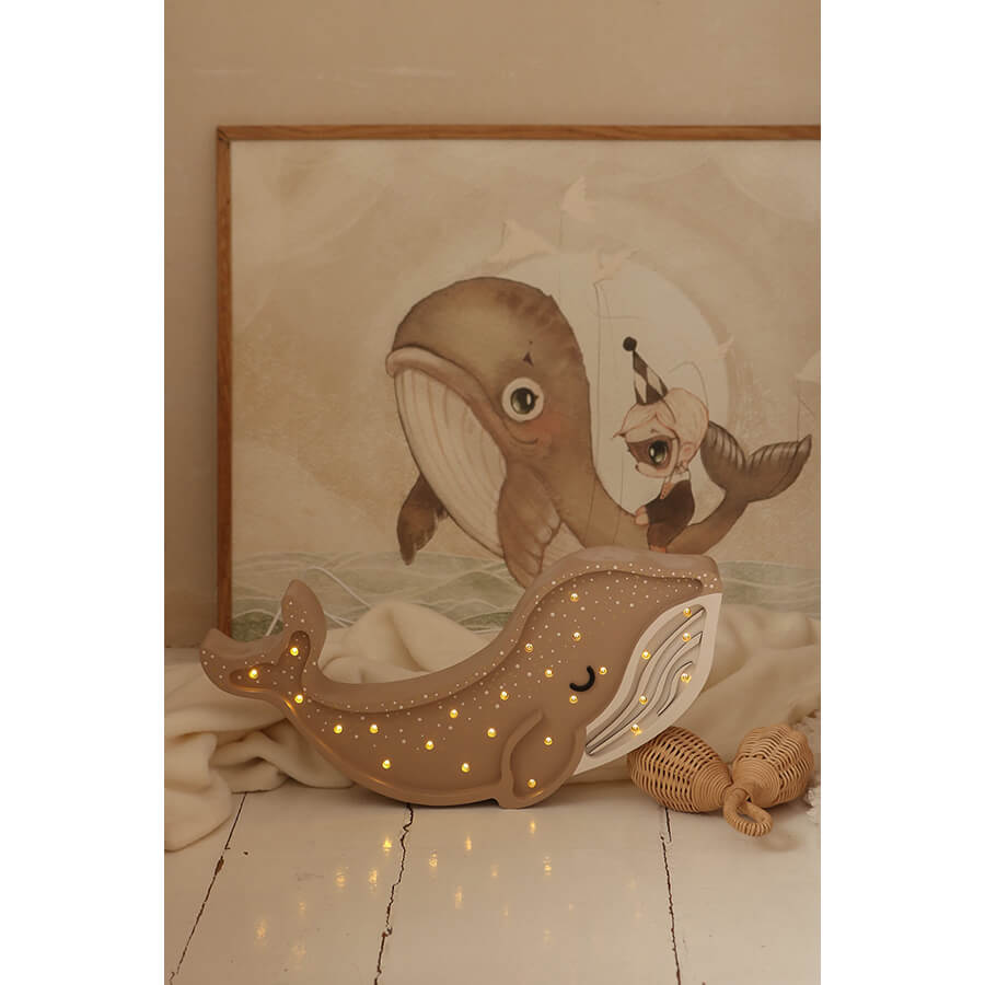 Little Lights - Kinderlampe "Whale Lamp - Cinnamon Brown"