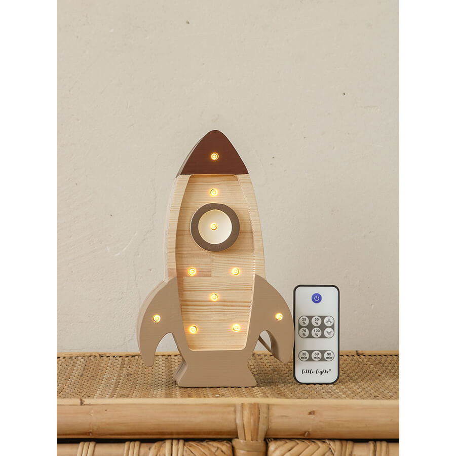 Little Lights - Kinderlampe "Space Rocket Mini Lamp - Cappuccino"