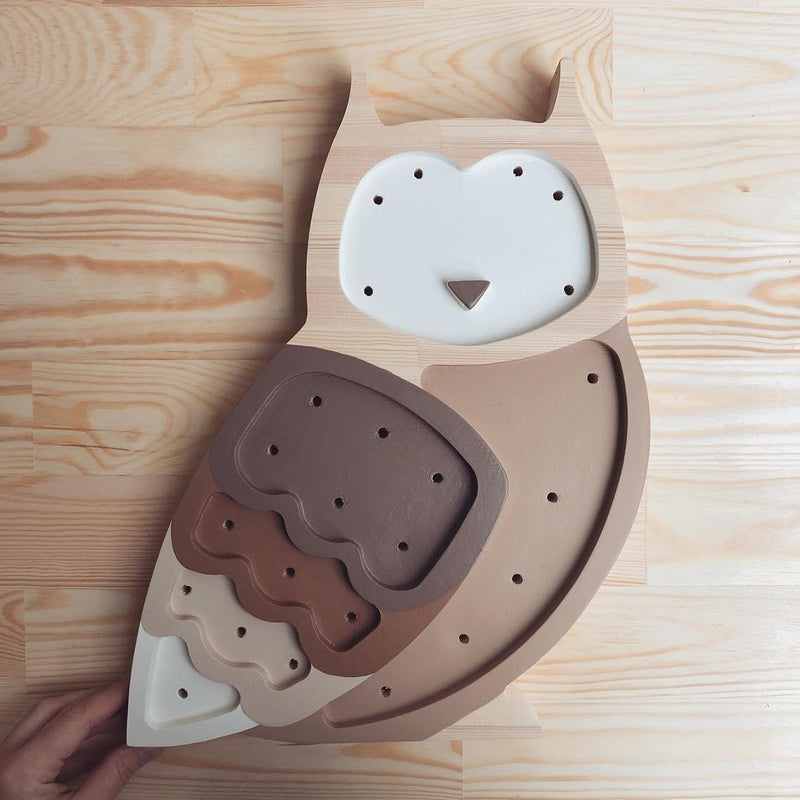 Little Lights - Kinderlampe "Owl Lamp - Ombre Brown"