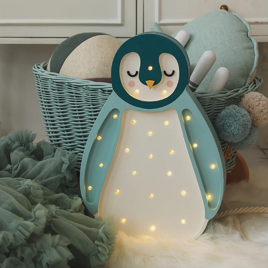 Little Lights - Kinderlampe "Baby Penguin Lamp - Teal"