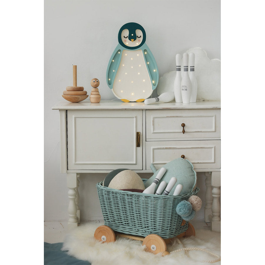 Little Lights - Kinderlampe "Baby Penguin Lamp - Teal"