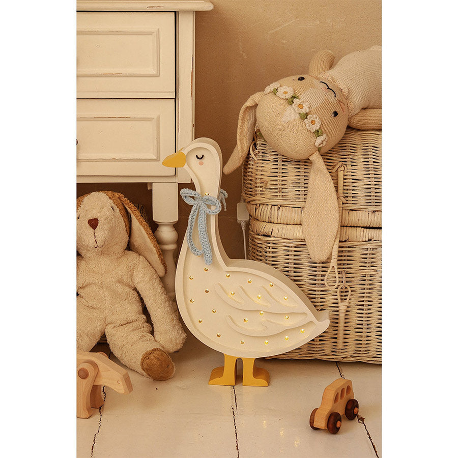 Little Lights - Kinderlampe "Goose Lamp - Cottage Blue Bow"