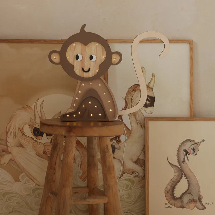 Little Lights - Kinderlampe "Monkey Lamp - Jungle Brown"