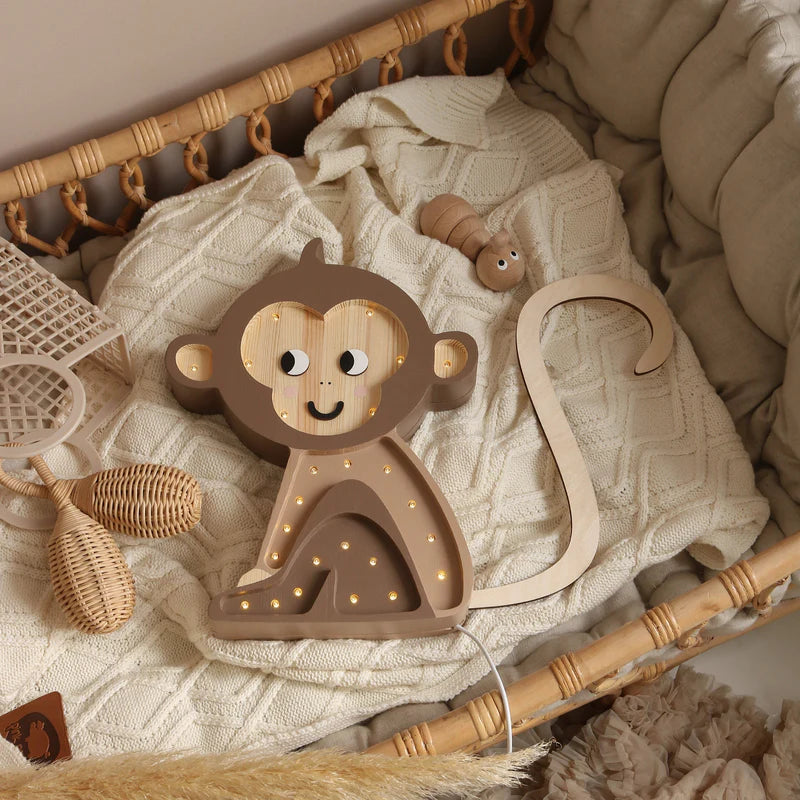 Little Lights - Kinderlampe "Monkey Lamp - Jungle Brown"