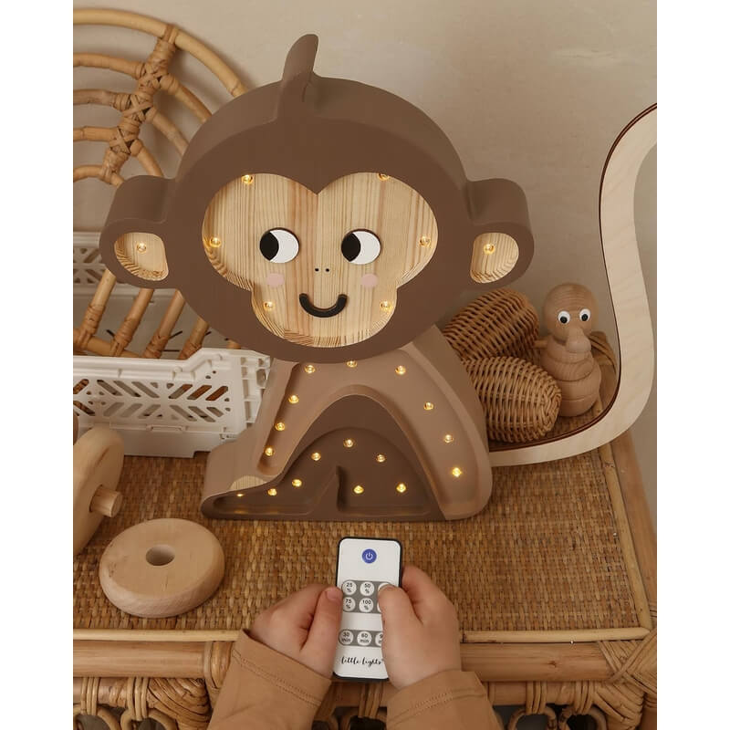 Little Lights - Kinderlampe "Monkey Lamp - Jungle Brown"