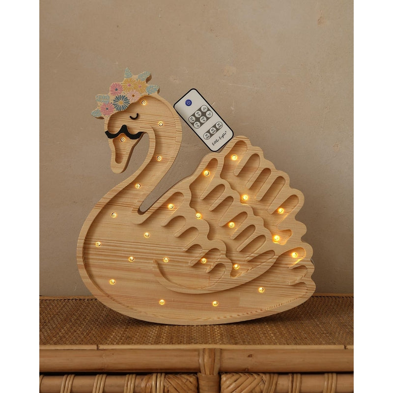 Little Lights - Kinderlampe "Swan Lamp - Flower Wood"