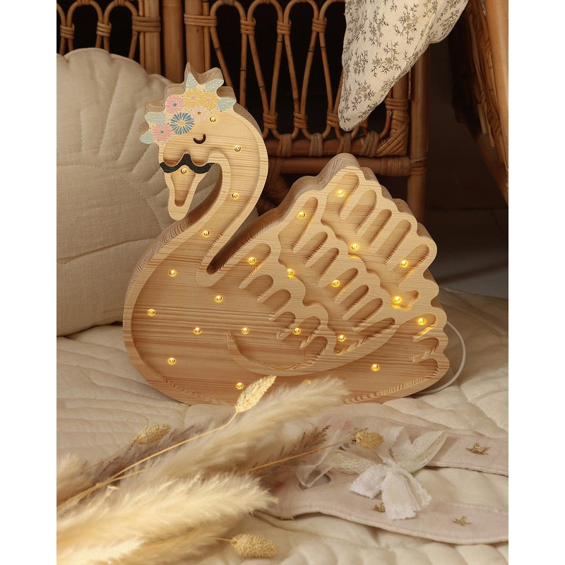 Little Lights - Kinderlampe "Swan Lamp - Flower Wood"