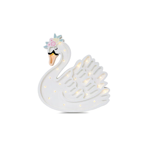 Little Lights - Kinderlampe "Swan Lamp - Lake Flower White"
