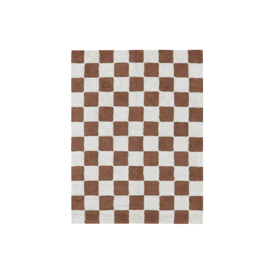 Lorena Canals - Teppich Karo Toffee 120x160cm Waschbar
