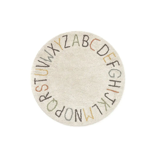 Lorena Canals - Waschbarer Kinderteppich "ABC Color" aus Baumwolle