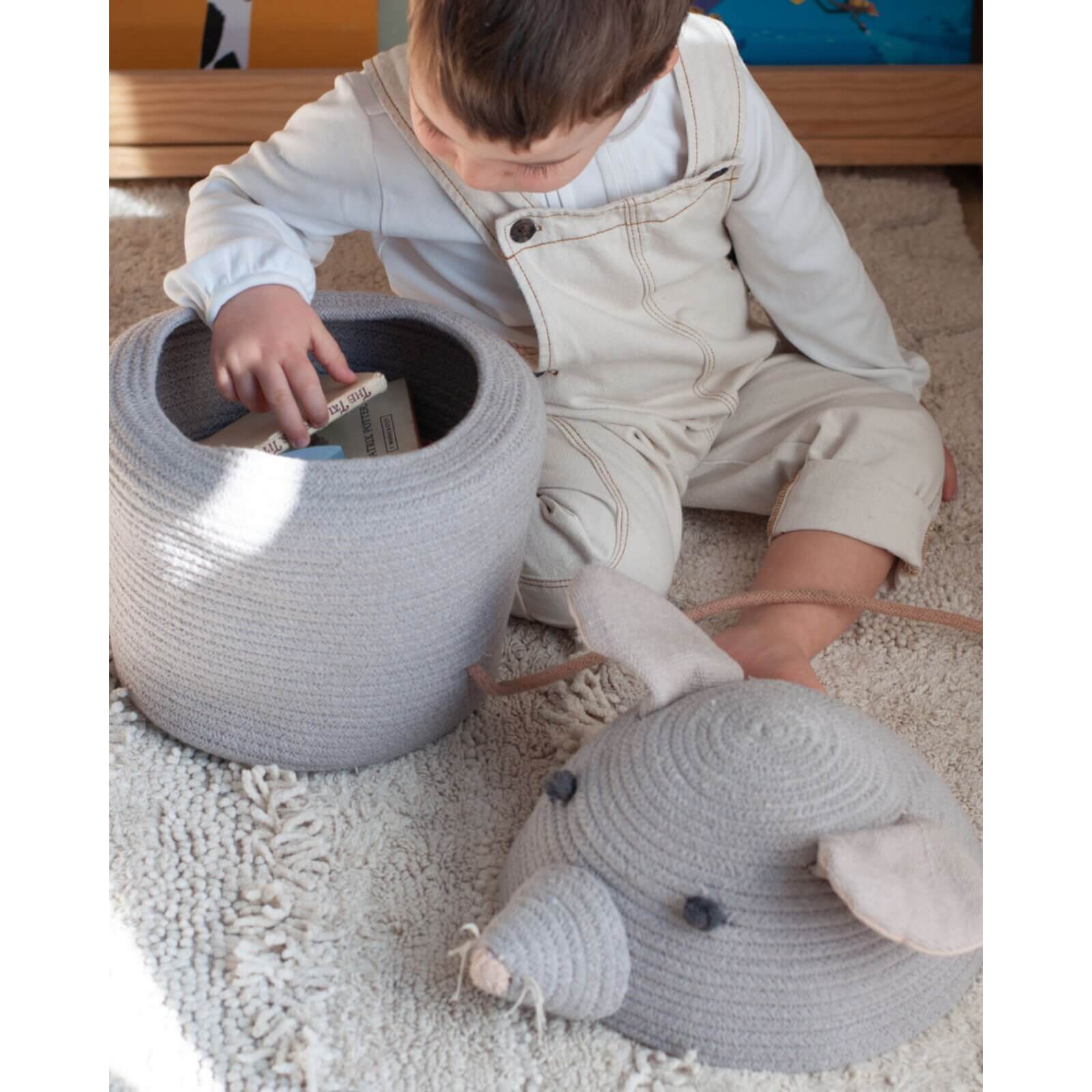 Lorena Canals - Korb Ratte "Renata The Rat" Grau 30cm