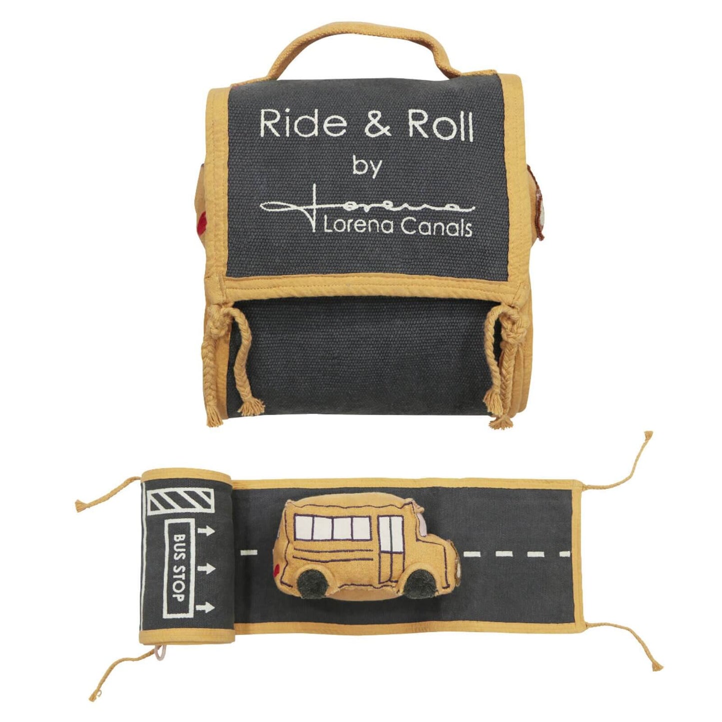 Lorena Canals - Xl Stoff-Spielstrasse "Ride & Roll" Mit Bus 400cm
