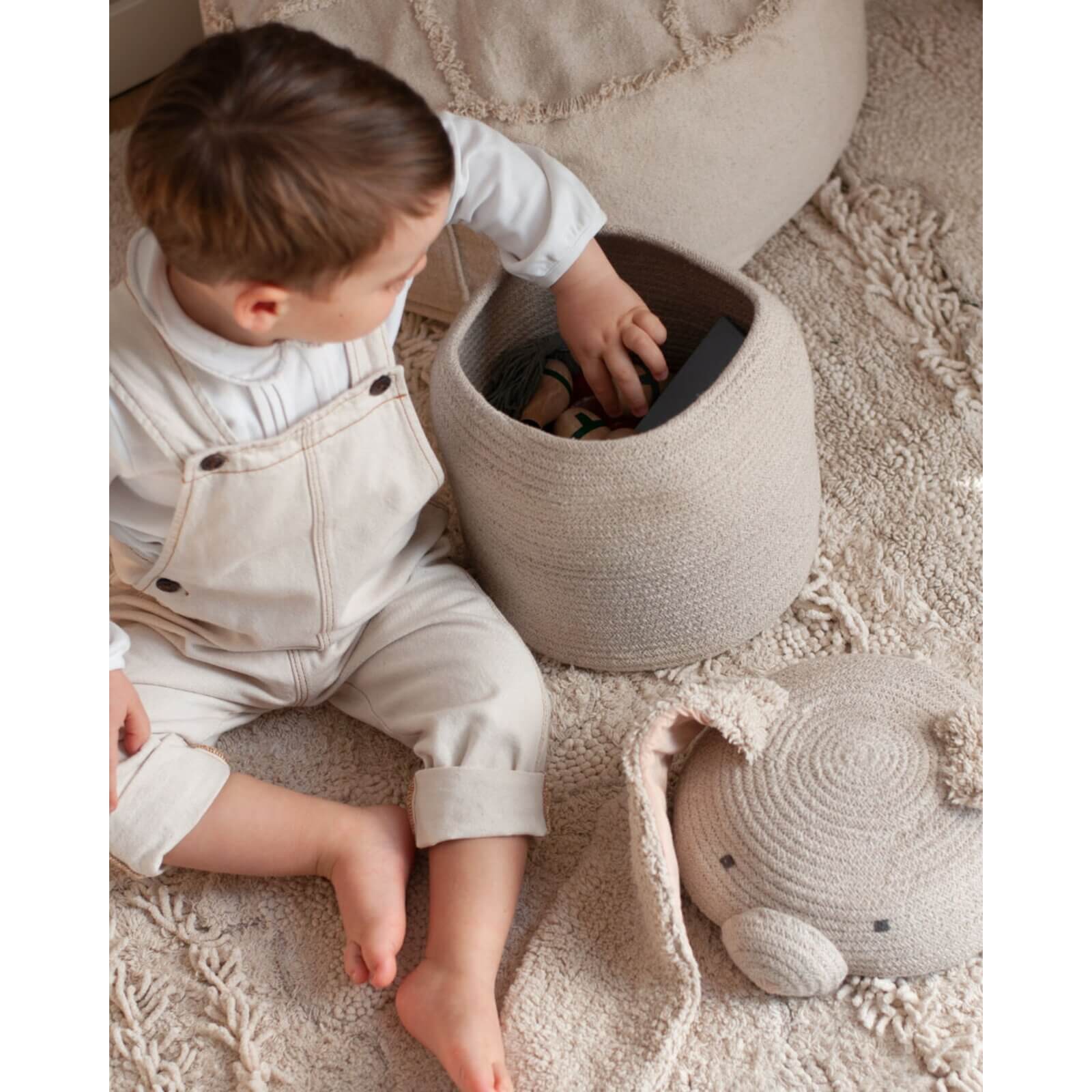 Lorena Canals - Korb Hase "Rita The Rabbit" Creme 30cm